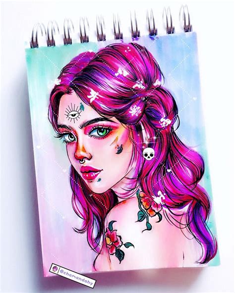 🌙🔮💜⭐️portrait Sketch 💜⭐️💜🔮🌙 Copicmarkers Witchdrawing Witchyvibes