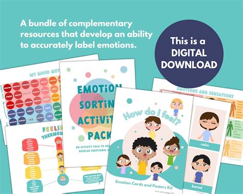 Identifying And Recognising Emotions Printable Bundle Etsy