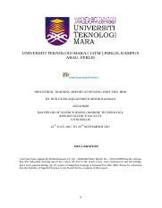 Industrial training report example uitm kedah. report.docx - UNIVERSITI TEKNOLOGI MARA UiTM PERLIS KAMPUS ...