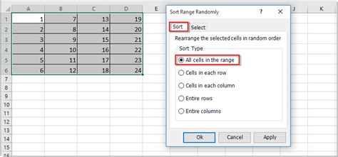 How To Randomly Sort Cells In A Column Or Range In Excel