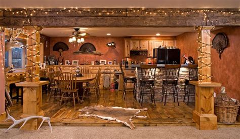I'm planning a 5.5m x 3.5m log cabin as the man cave, have pondered the various options for a base e.g. Rustic Log cabin man caves | Rustic lower level bar and ...