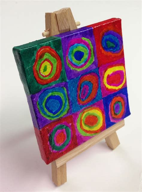 Christmas baking projects for kids : Mini Canvas Kandinsky Circle Painting · Art Projects for Kids