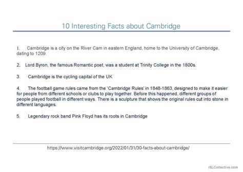 10 Interestion Facts About Cambridge English Esl Powerpoints