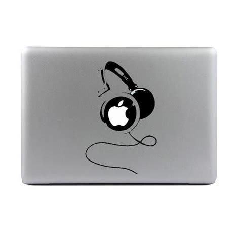 Dj Headphones Vinyl Decal Sticker Skin For Macbook Air Pro Dj