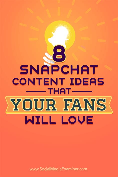 Snapchat is an app that keeps you in touch with friends and family thanks to its interactive multimedia messaging system. 8 Snapchat Content Ideas That Your Fans Will Love : Social ...