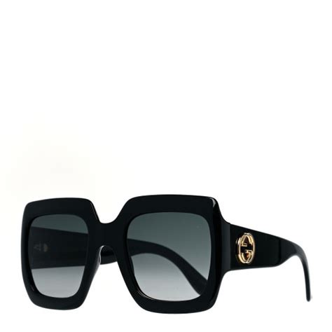 gucci acetate square frame sunglasses gg0053s black 1080809 fashionphile
