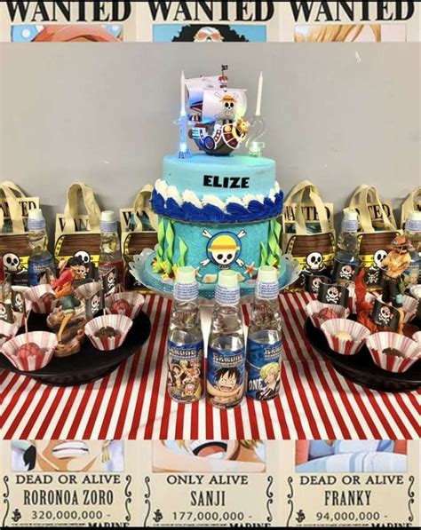 One Piece Birthday Party Ideas Photo 4 Of 5 One Piece Birthdays Anime Cake One Piece Theme