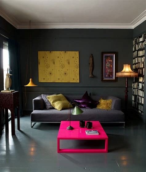 Living Room With Dark Dramatic Walls 30 Ideas Decoholic