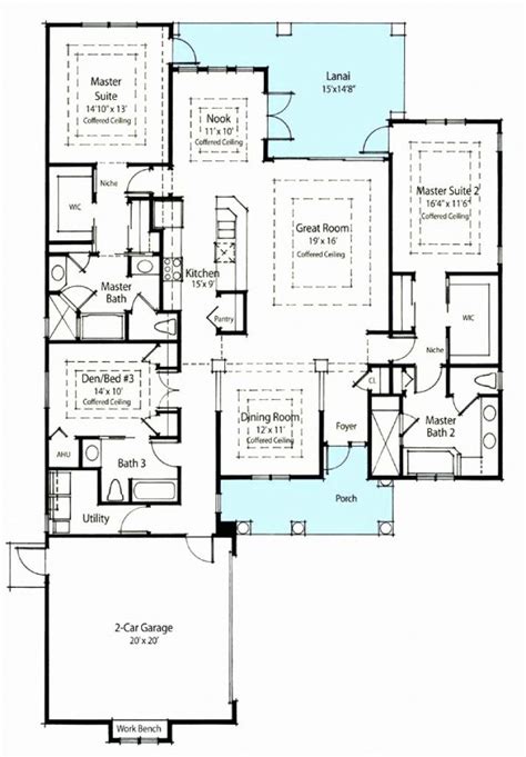 Floor Plans With 2 Master Bedrooms Small Modern Apartment