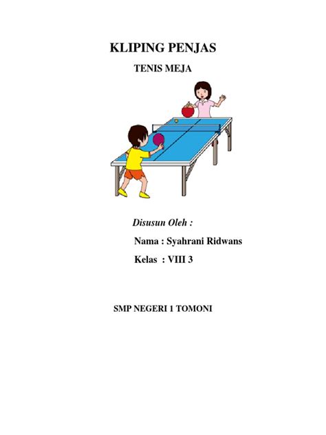 Kliping Tenis Meja Materi Sekolah