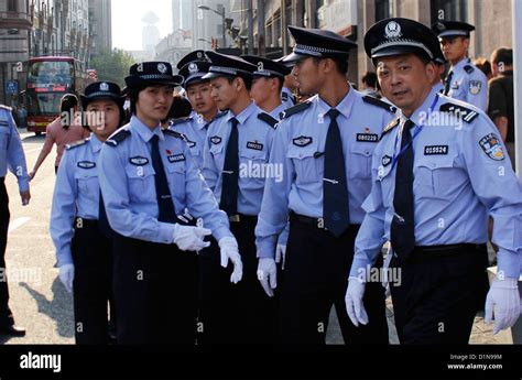 Chinesische Polizei Büros Organisieren Für Den Chinesischen