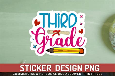 Free Third Grade Sticker Design Graphic By Regulrcrative · Creative Fabrica
