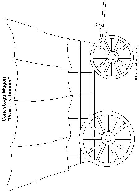Covered Wagon Coloring Page Printable Coloring Pages