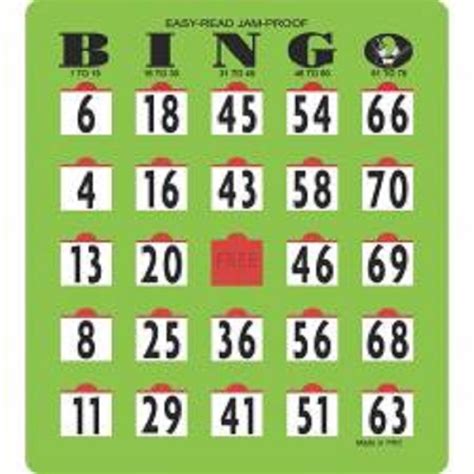 Shutter Bingo Cards Jumbo Bingo Cards Ct Bingo Supply