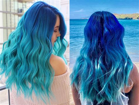 ‘blue Balayage El Tinte De Cabello Azul Que Parece El Mar