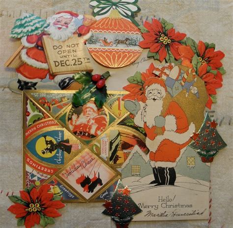 Vintage Christmas Ephemera Stickers