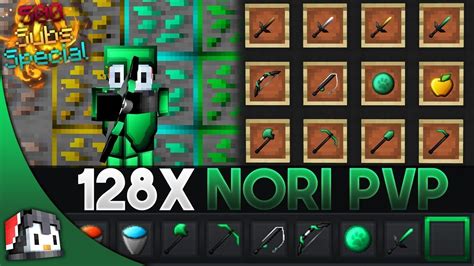 Nori 128x Qna 500 Subscribers Mcpe Pvp Texture Pack Fps Friendly