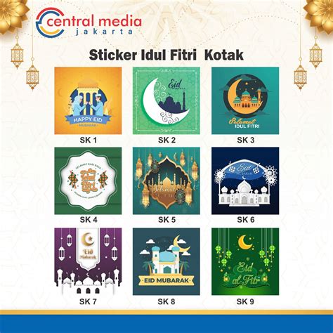 Sticker Idul Fitri Persegi Central Media Jakarta