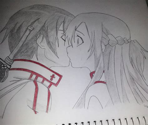Kirito And Asuna First Kiss By Ninjasquid3 On Deviantart