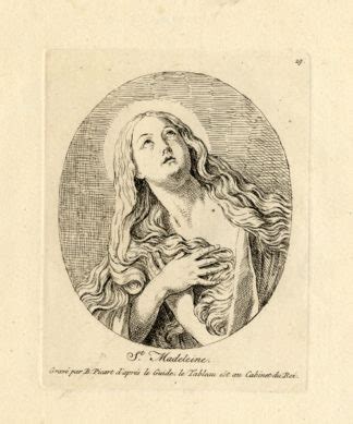 Antique Religious Print Saint Magdalene Picart Pictura Antique