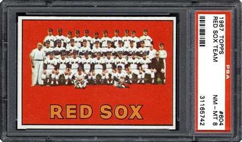 1967 Topps Red Sox Team Psa Cardfacts
