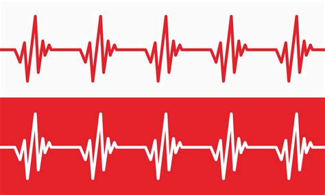 Heartbeat Line Illustration Pulse Trace Ecg Or Ekg Cardio Graph Symbol