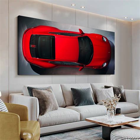 Red Porsche 911 Canvas Wall Art