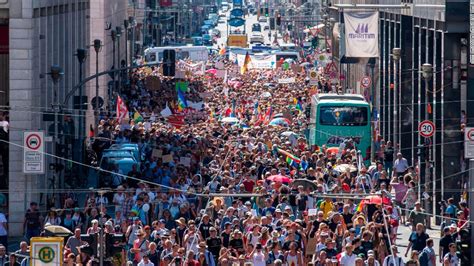 Berlin Protest Large Demonstrations At Brandenburg Gate Over Covid 19