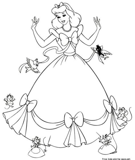 They dress up like a princess and enjoy pretending like one. Cinderella dress up coloring pages printable for girlsFree ...
