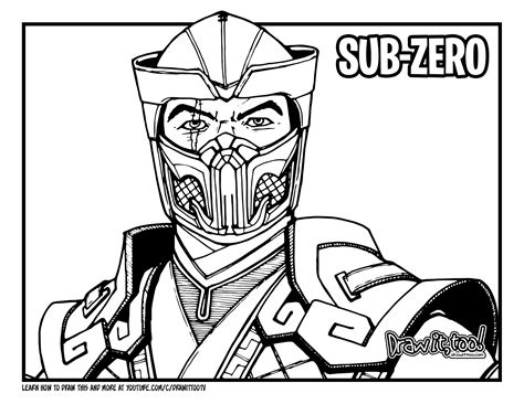 Sub Zero Mortal Kombat Coloring Coloring Pages