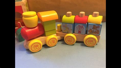 Melissa And Doug Disney Baby Winnie The Pooh Wooden Stacking Train E05