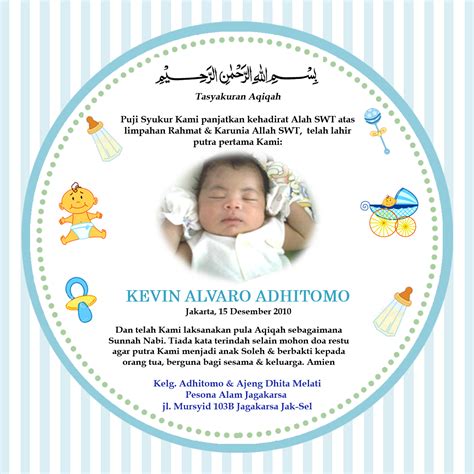 810 Koleksi Contoh Undangan Aqiqah Bayi Terbaru