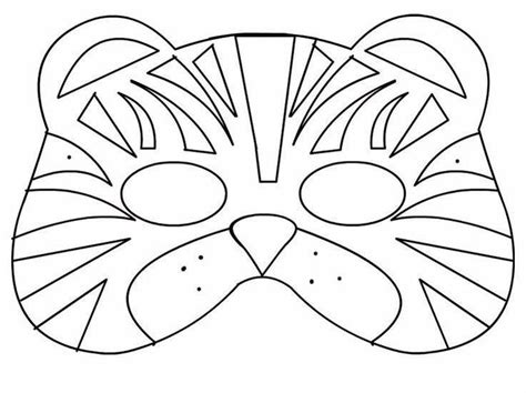 Eyebrows Tiger Mask Tiger Mask Template Coloring Mask