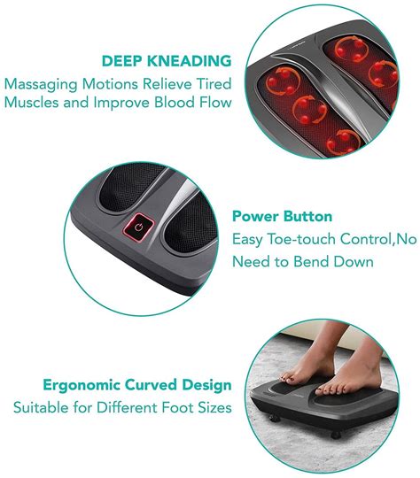 Naipo Foot Massager Electric Foot Massager Machine Shiatsu Feet Massage