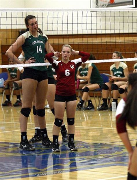 Tall Volleyball Player At Net By Lowerrider