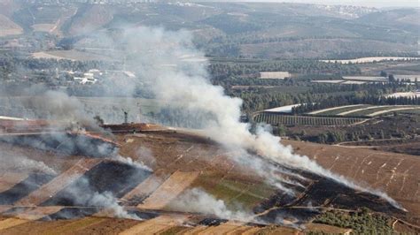 Habervitrini com Hizbullah yangın çıkartan füzeleri ateşledi