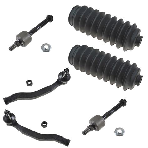 Tie Rod End Inner Outer W Rack Boot Bellow Lh Rh Set Of 6 Kit For