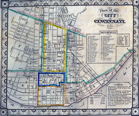 Cincinnati area maps, directions and yellowpages business search. cincinnati-1842.jpg (2000×1676) | Cincinnati map ...