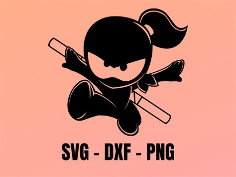 Ninja Girl Svg Instant And Digital Download For Silhouette And Etsy