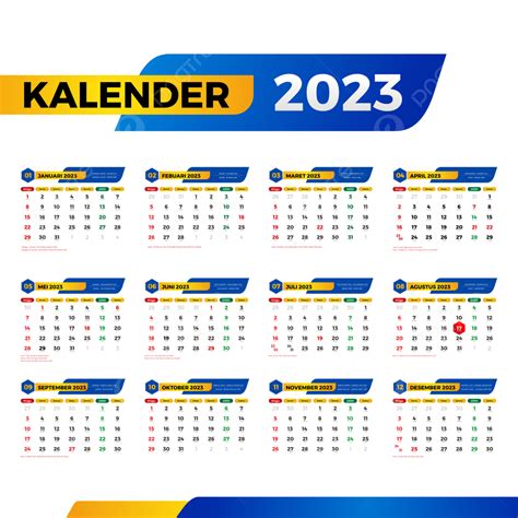 Calendario 2023 Lengkap Hari Libur Cuti Bersama Jawa Dan Hijriyah Png