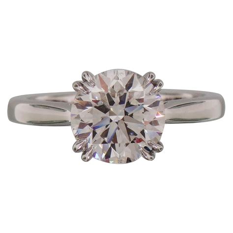 GIA Certified Carat Round Brilliant Cut Diamond Platinum Solitaire