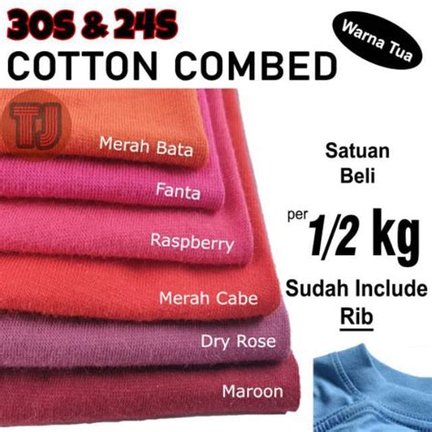 Bahan Kaos Kiloan Cotton Combed 30s & 24s Premium Quality Super Soft