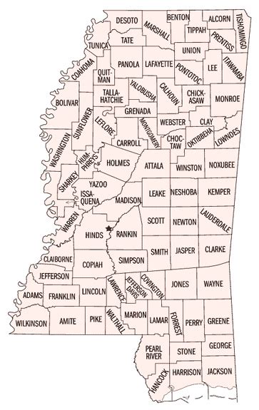 Ms County Map With Zip Codes