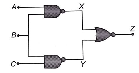 The Figure Shows Two `nand` Gates Followed By A `nor` Gate The System