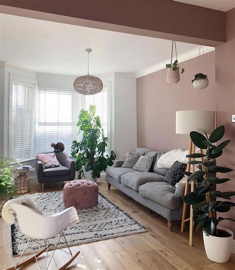 Pink Walls And Neutral Furnishings Livingroomneutraldecor Living