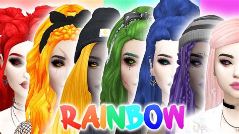 Rainbow Vampires Edition 🌈🧛‍♀️ The Sims 4 Create A Sim Youtube