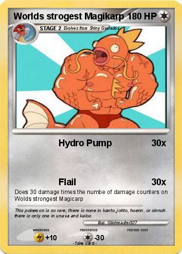 Pokémon Worlds Strogest Magikarp Hydro Pump My Pokemon Card