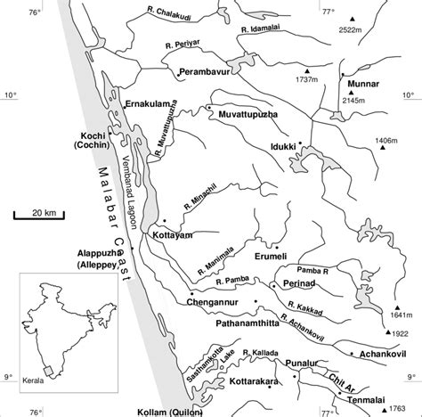 Kerala is blessed with 44 rivers (41 are west flowing and three are east flowing. Rivers of central Kerala studied for their response to reactivation of... | Download Scientific ...