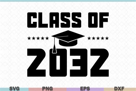 Clip Art Art And Collectibles Silhouette Cutting File Class Of 2032 Svg