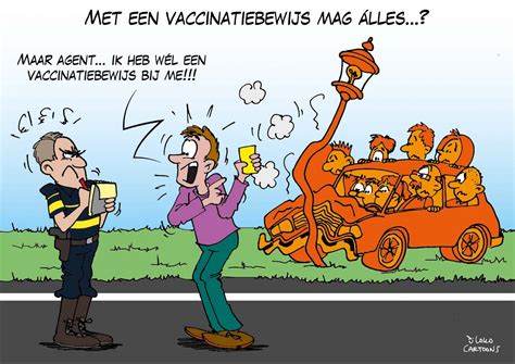 U ziet duidelijk dat de meerderheid van de tweede kamer niet uit wil spreken dat een vaccinatiebewijs geen toegangspaspoort mag worden voor deelname aan de samenleving. 201220 - Met een vaccinatiebewijs mag álles-01 - Loko Cartoons